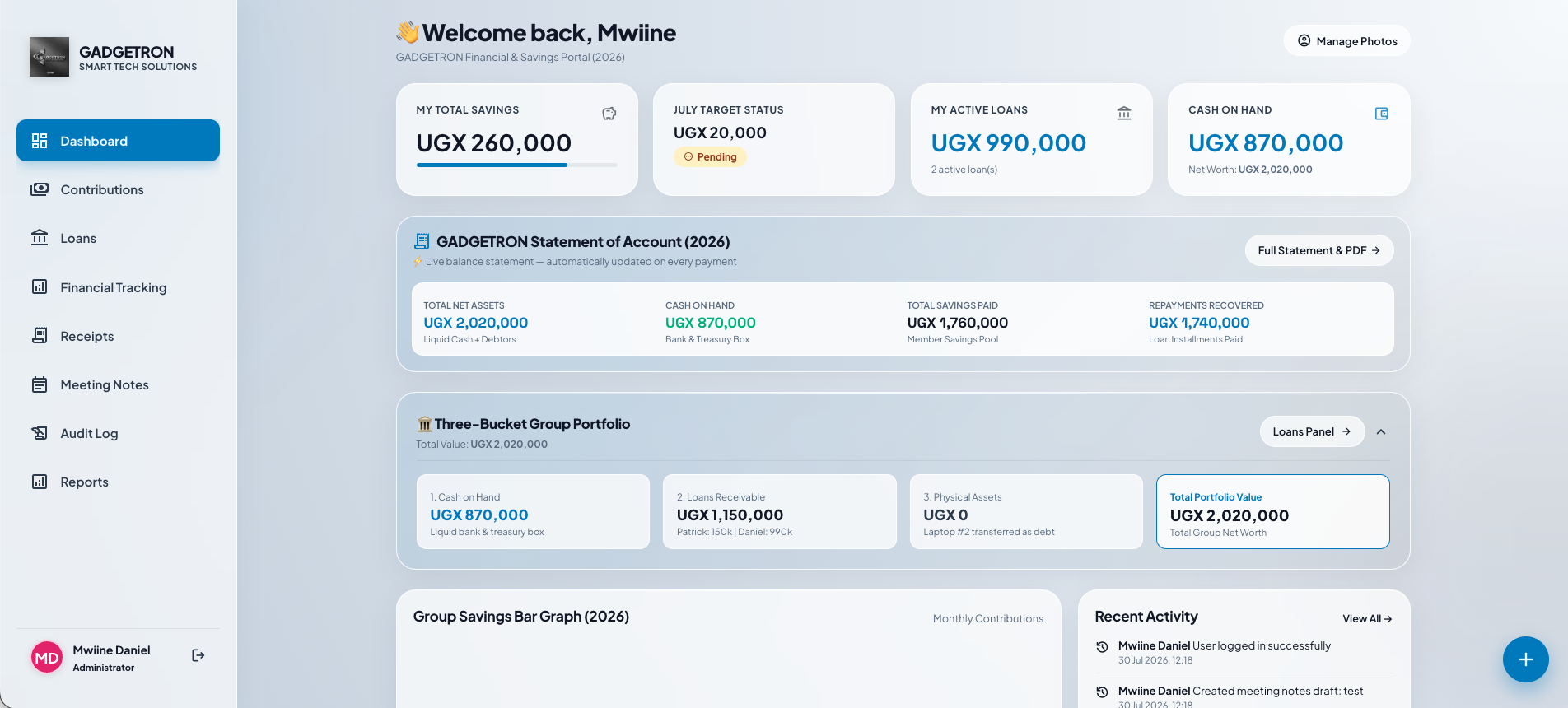 Gadgetron Savings Group Website