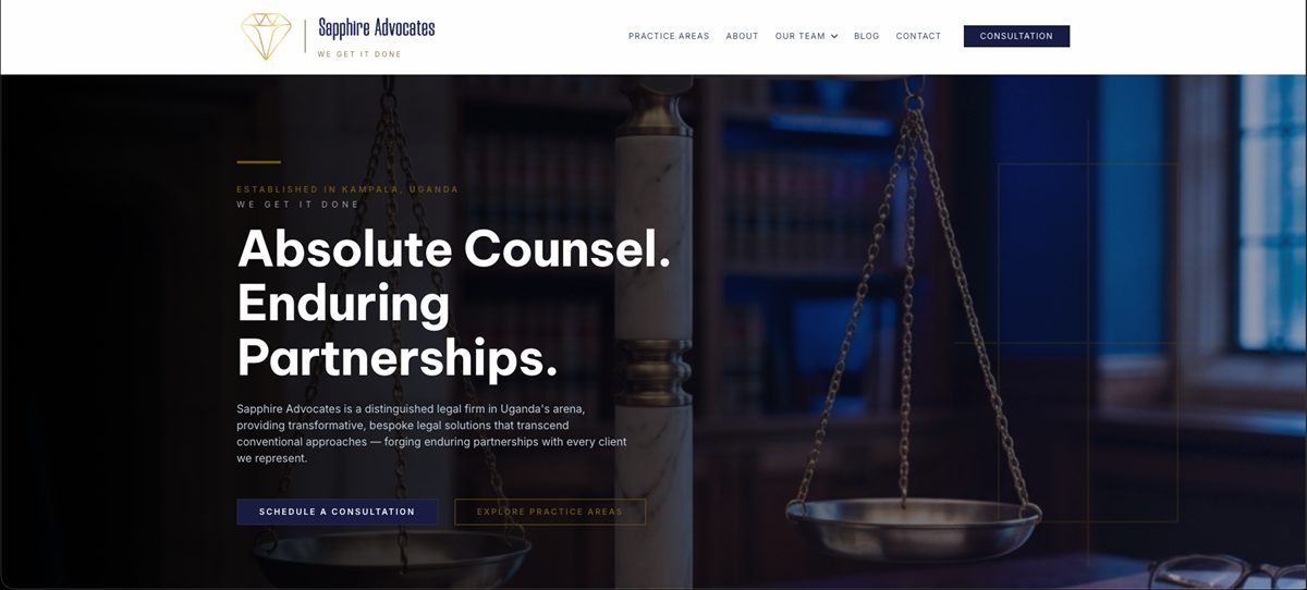 Sapphire Advocates Website Preview